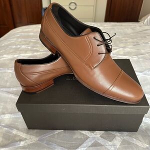 A.Testoni Dress leather shoes in brown with lace up style